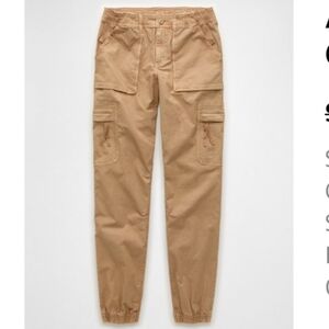 Women's Tan Cargo Pants, American Eagle Baggy Joggers, High Waisted Joggers